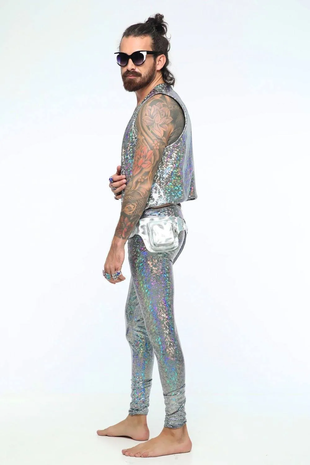 Mens Holographic Meggings With Pockets | 13 Colors