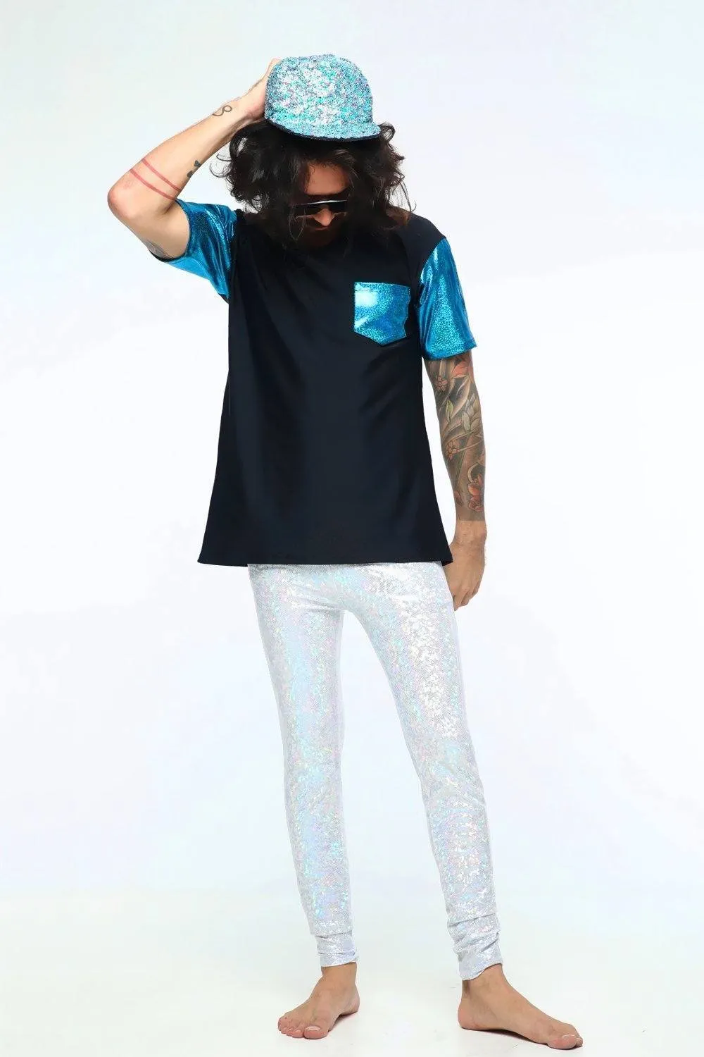 Mens Holographic Meggings With Pockets | 13 Colors