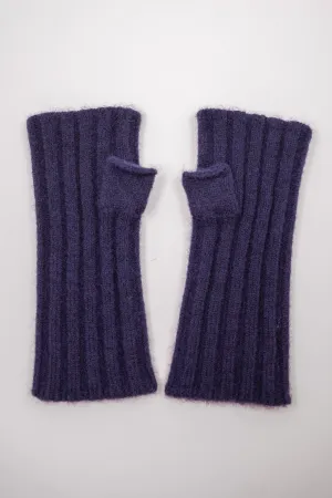 Navy Cut Off Gloves