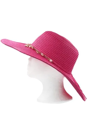 Ocean Charm Chain Banded Summer Hat