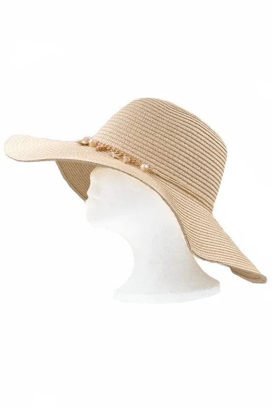 Ocean Charm Chain Banded Summer Hat