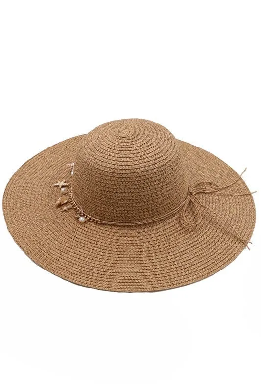 Ocean Charm Chain Banded Summer Hat