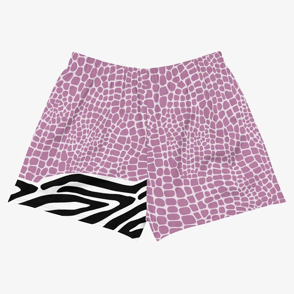 Recycled Breathy Shorts "Crocozebra" Dusty Pink