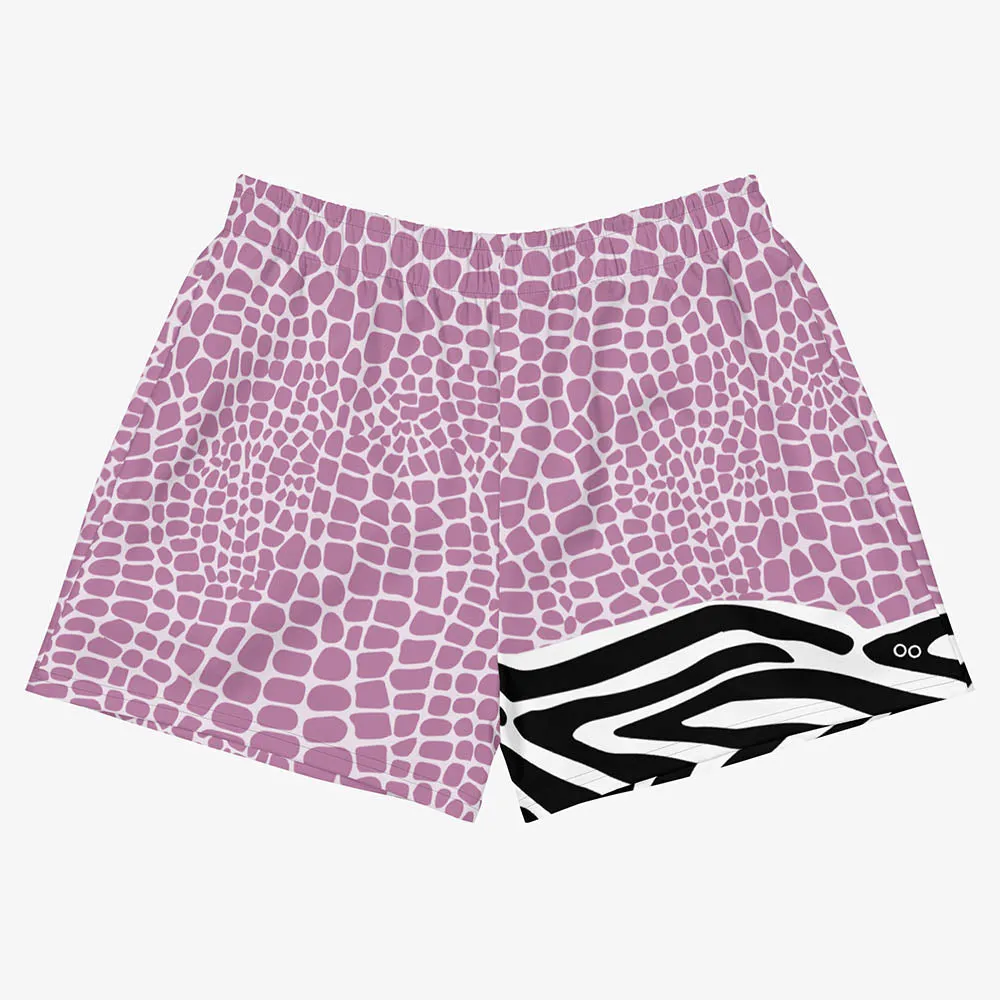 Recycled Breathy Shorts "Crocozebra" Dusty Pink