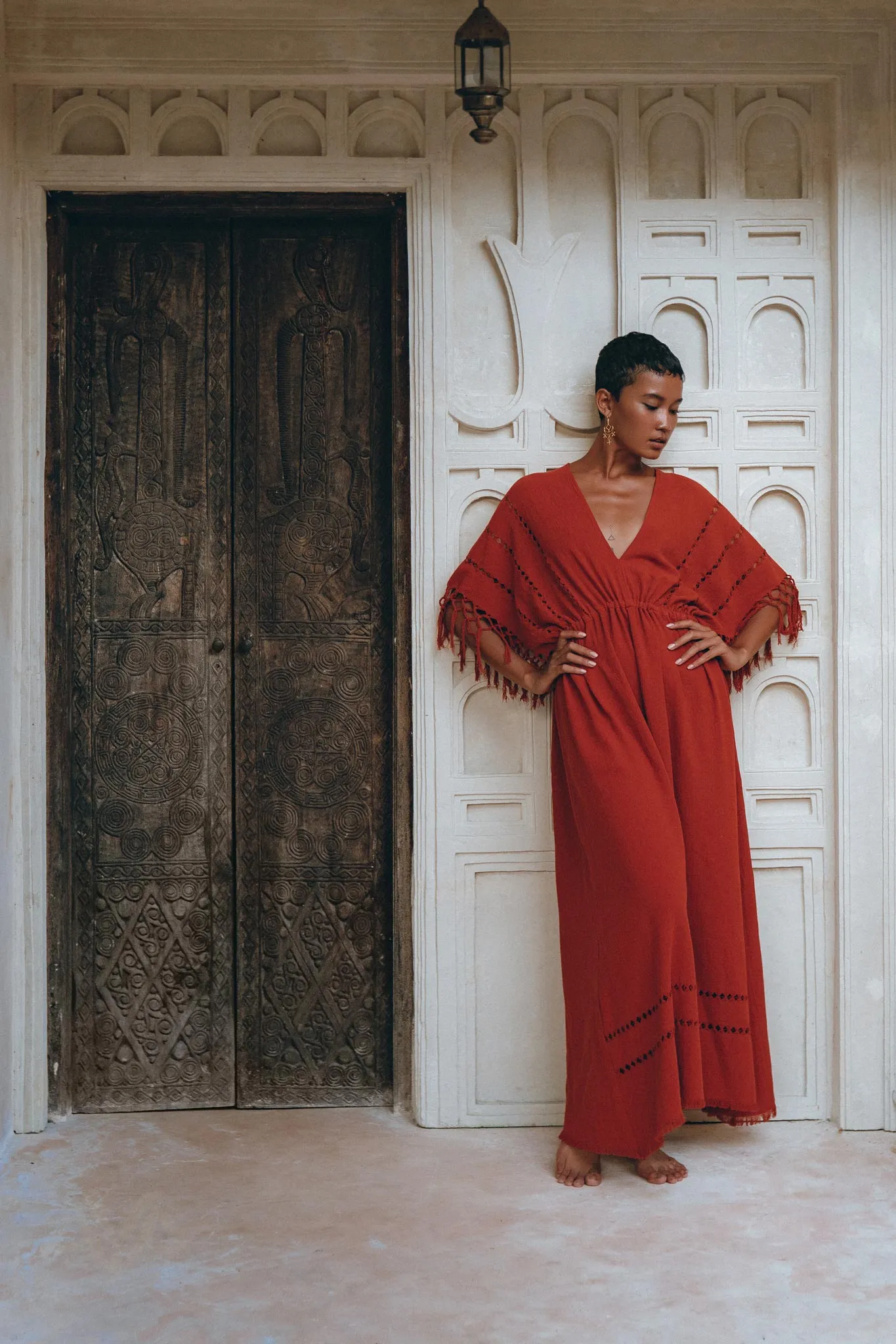 Red Boho Dress • Boho Dress for Women • Red Maxi Bridesmaid Dress