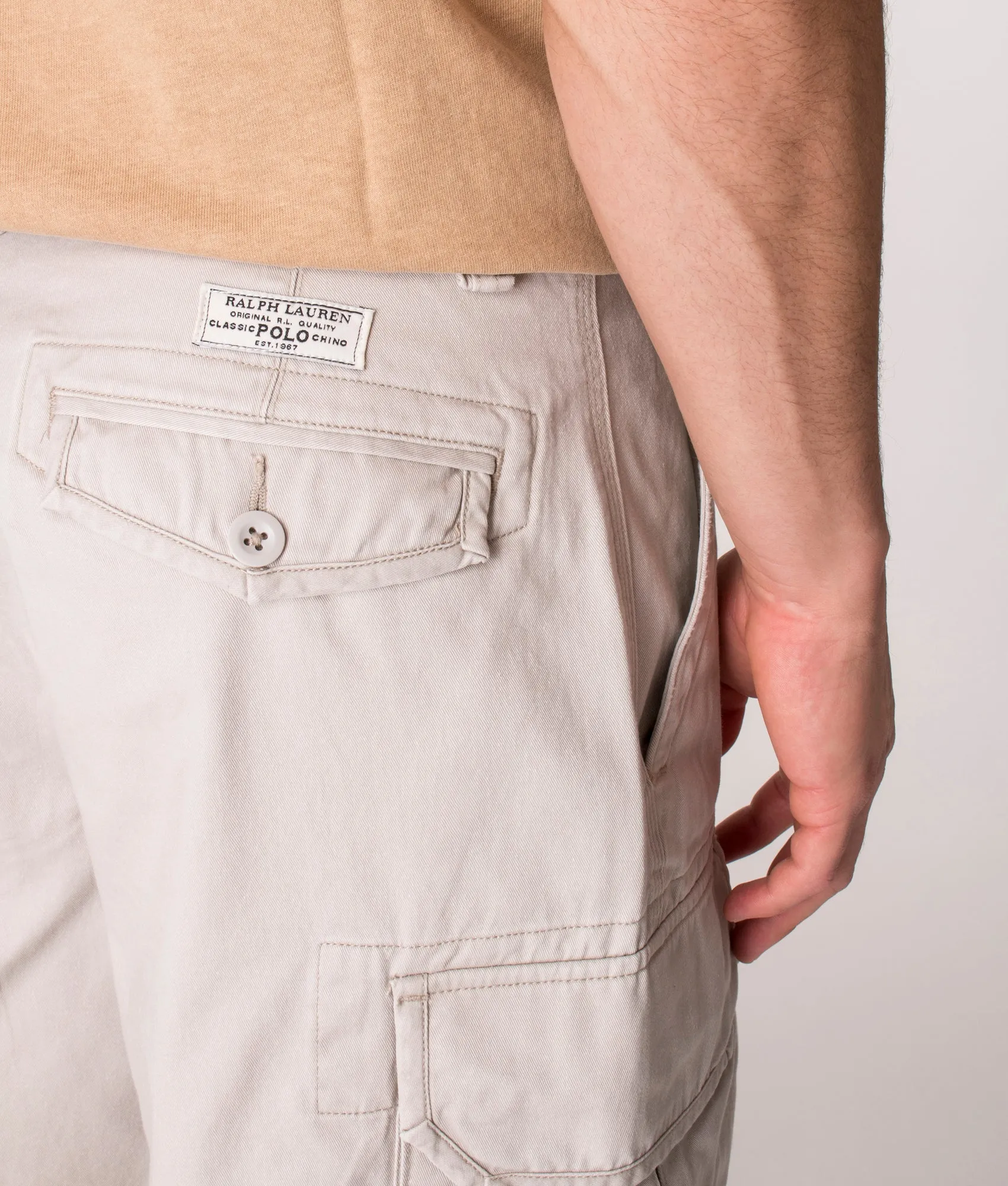 Regular Fit Stonewashed Cargo Shorts