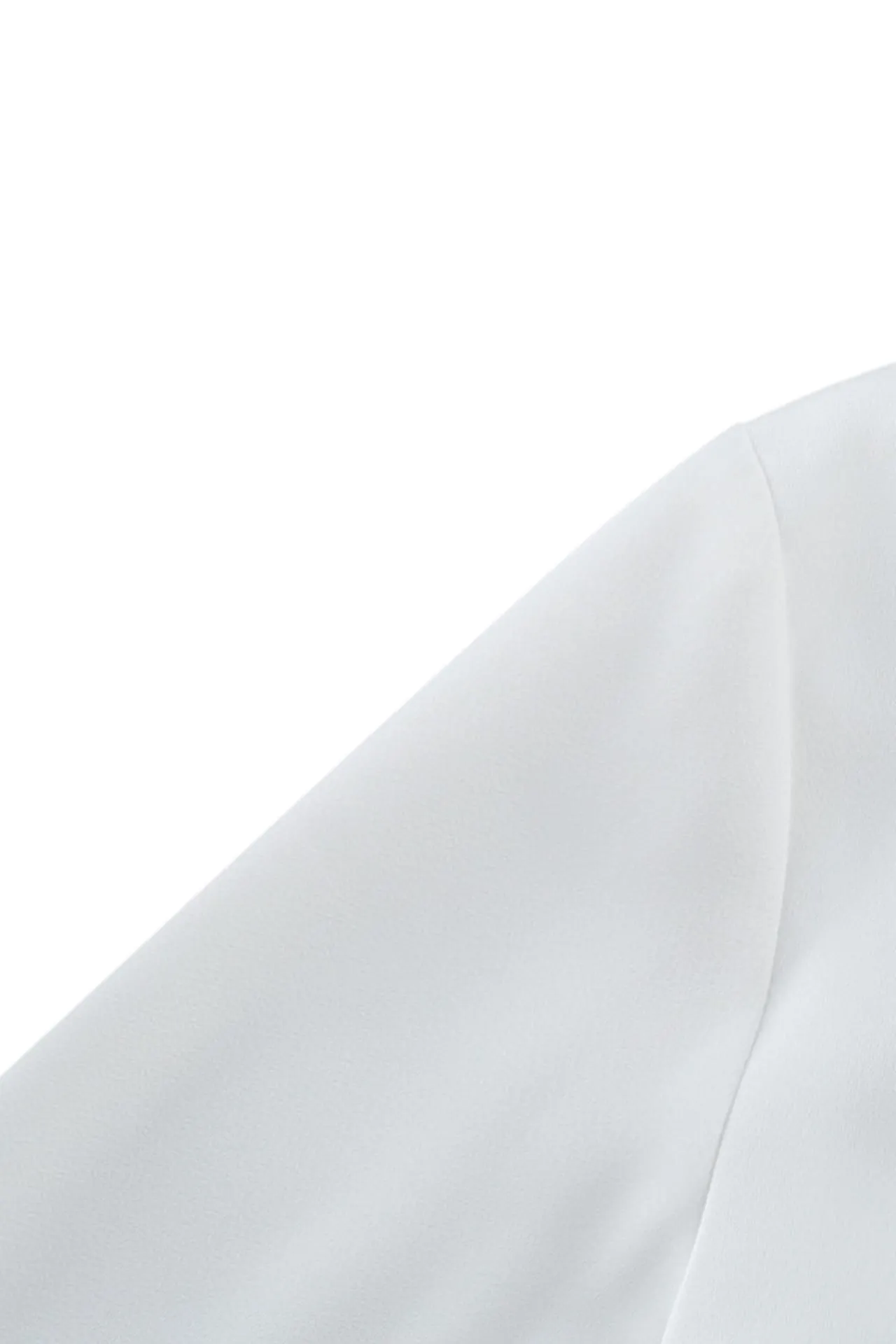 Satin Asymmetric Ruffled Blouse