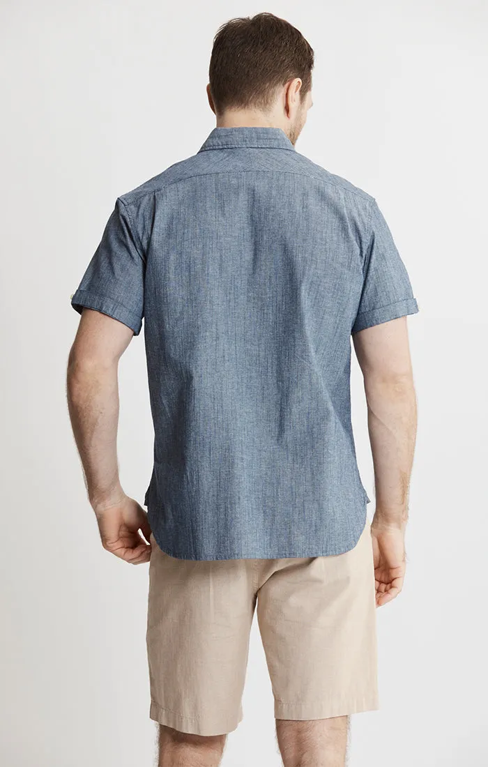 Short Sleeve Chambray Shirt