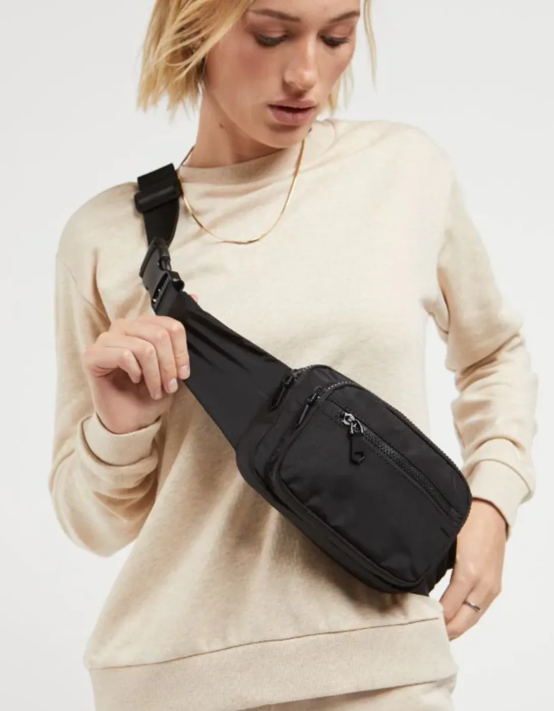 Sol and Selene Hip Hugger Belt Bag in Silver