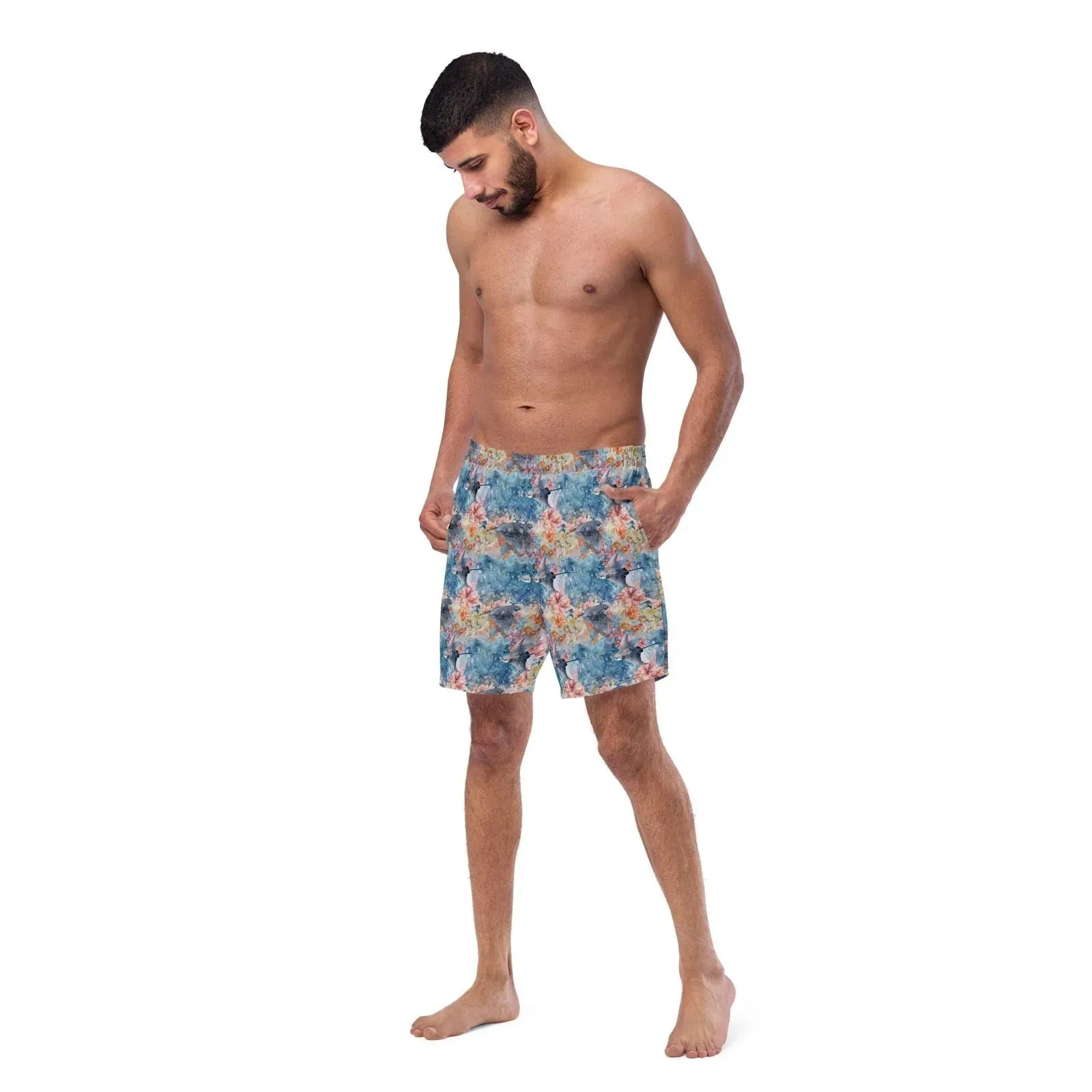 Spotted Eagle Ray Men's Swim Trunks