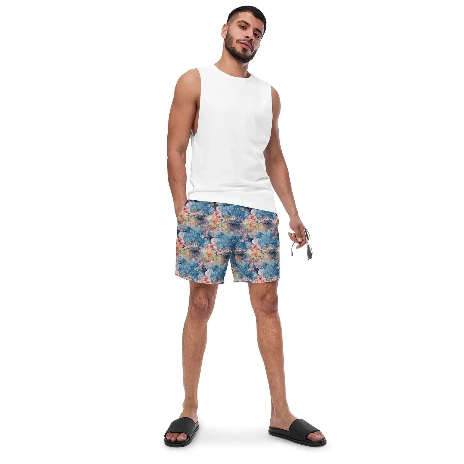 Spotted Eagle Ray Men's Swim Trunks