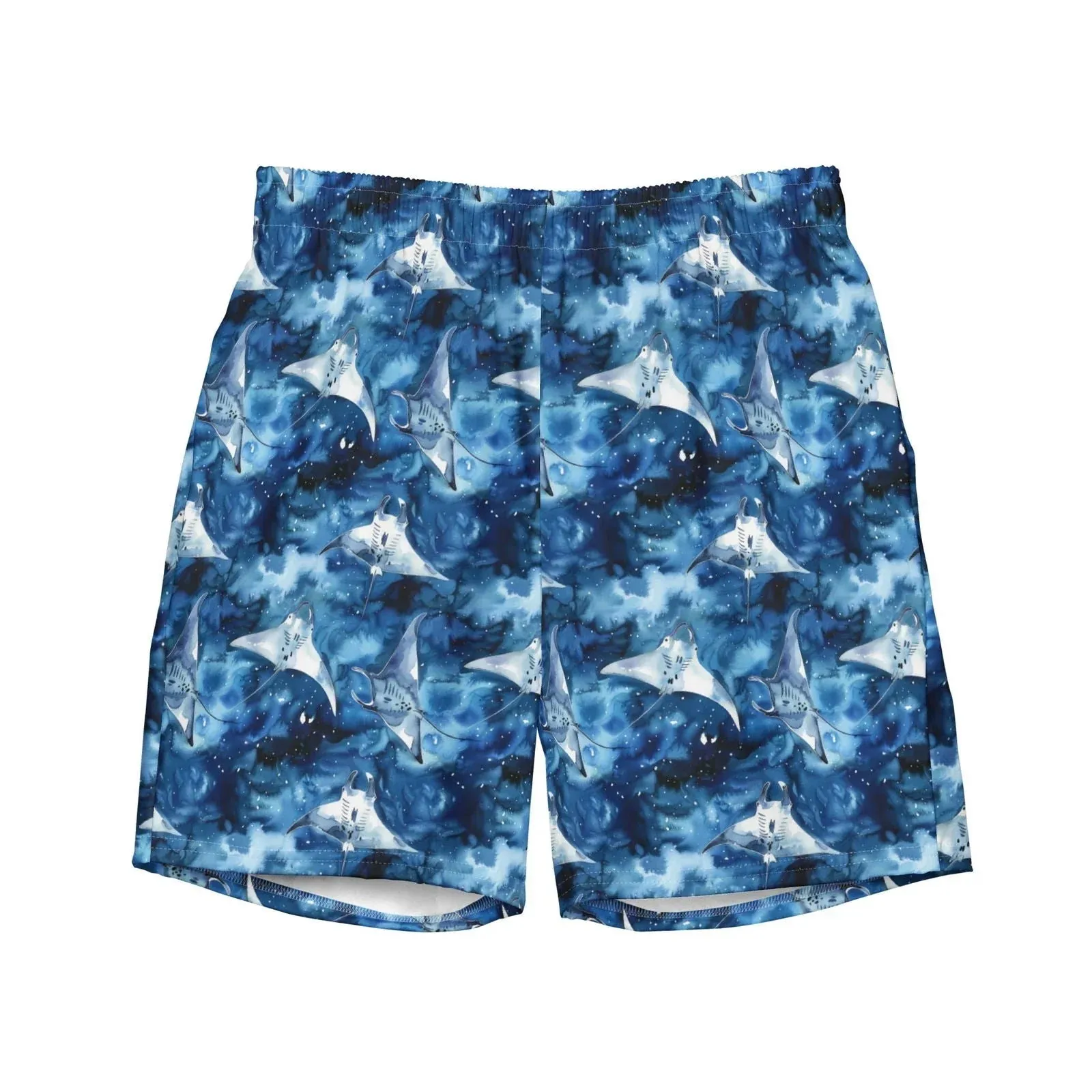 Starry Manta Ray Men's Swim Trunks