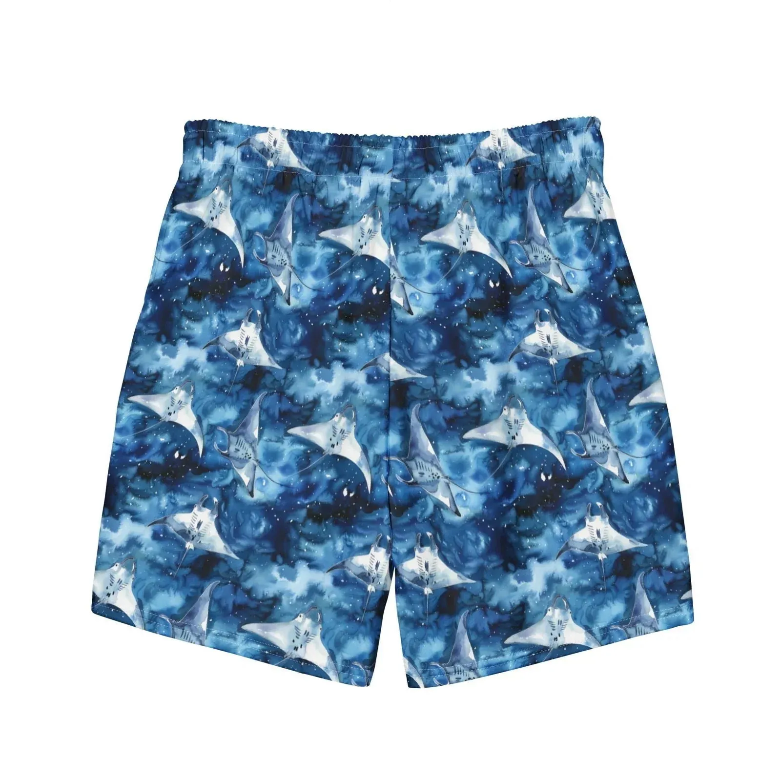 Starry Manta Ray Men's Swim Trunks