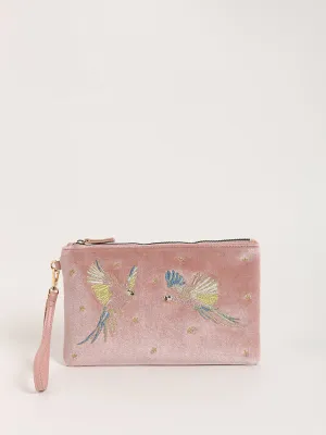 Studiowest Pink Velvet Pouch