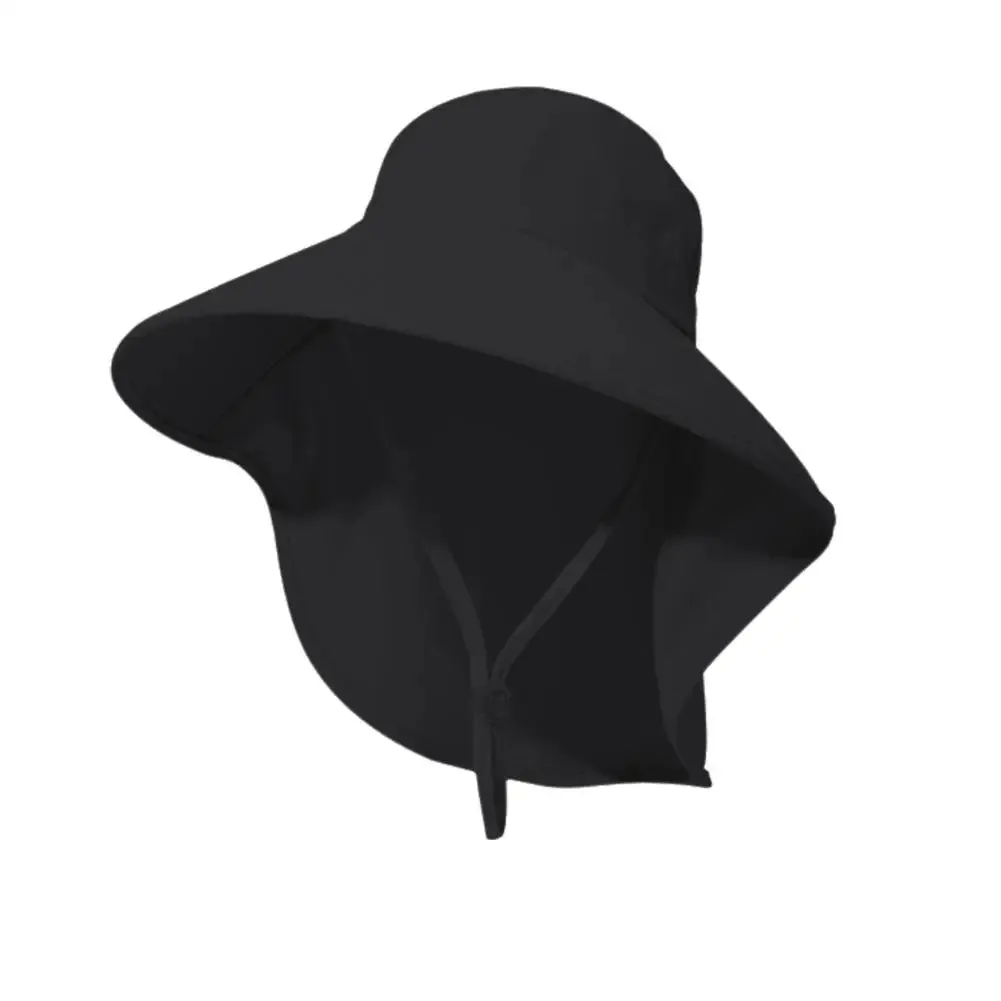 Summer Hats Outdoor UV Anti Neck Protection Sun Visors For Lady Fishing Hiking Wide Brim Shawl Sunscreen Ponytail Caps For Women