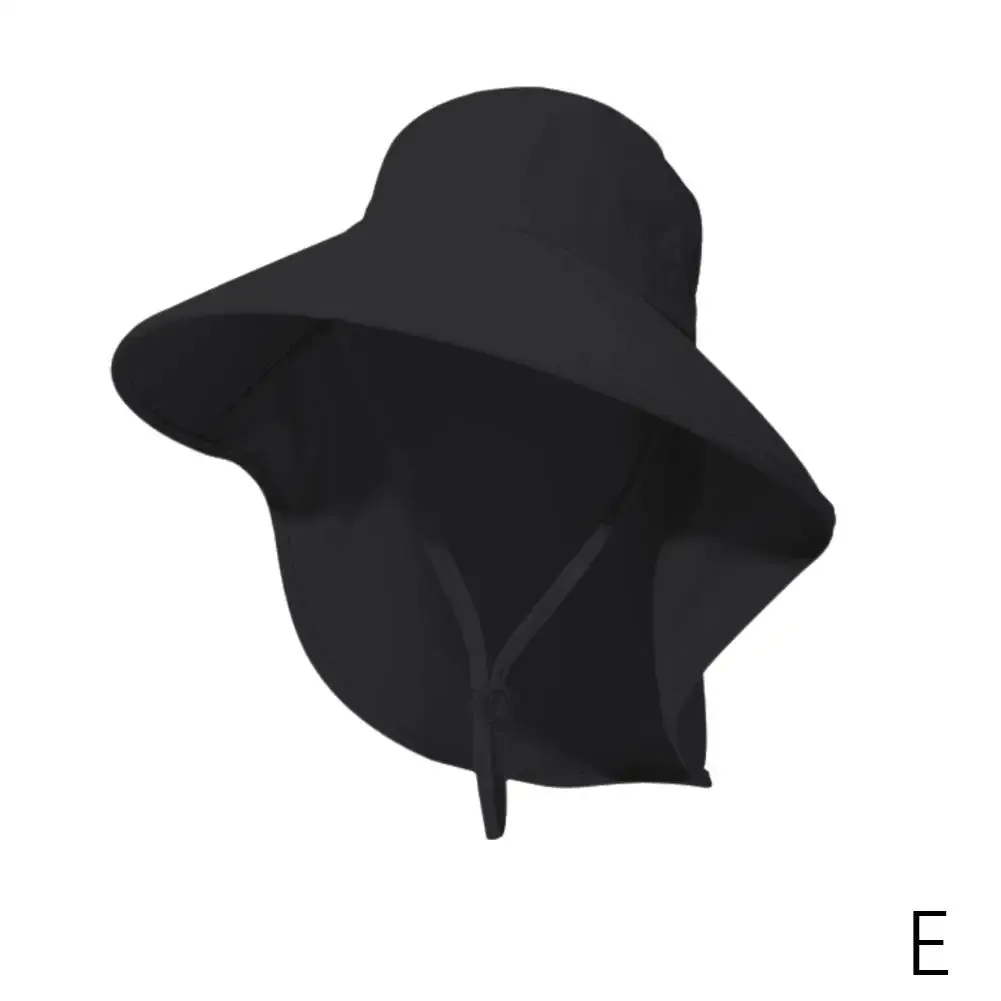 Summer Hats Outdoor UV Anti Neck Protection Sun Visors For Lady Fishing Hiking Wide Brim Shawl Sunscreen Ponytail Caps For Women