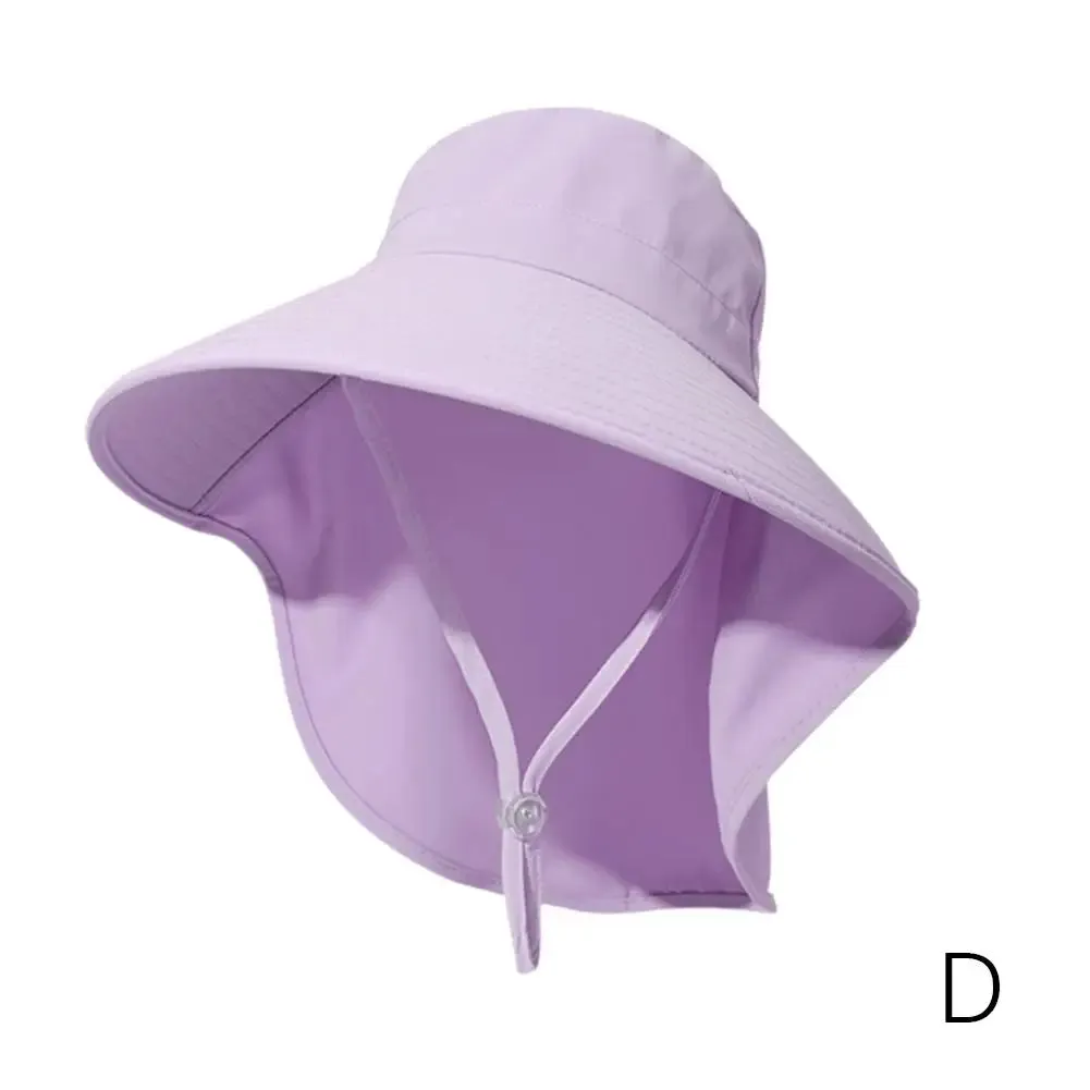 Summer Hats Outdoor UV Anti Neck Protection Sun Visors For Lady Fishing Hiking Wide Brim Shawl Sunscreen Ponytail Caps For Women