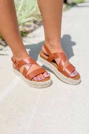 The Desiree Espadrille Platform Sandal - New Tan