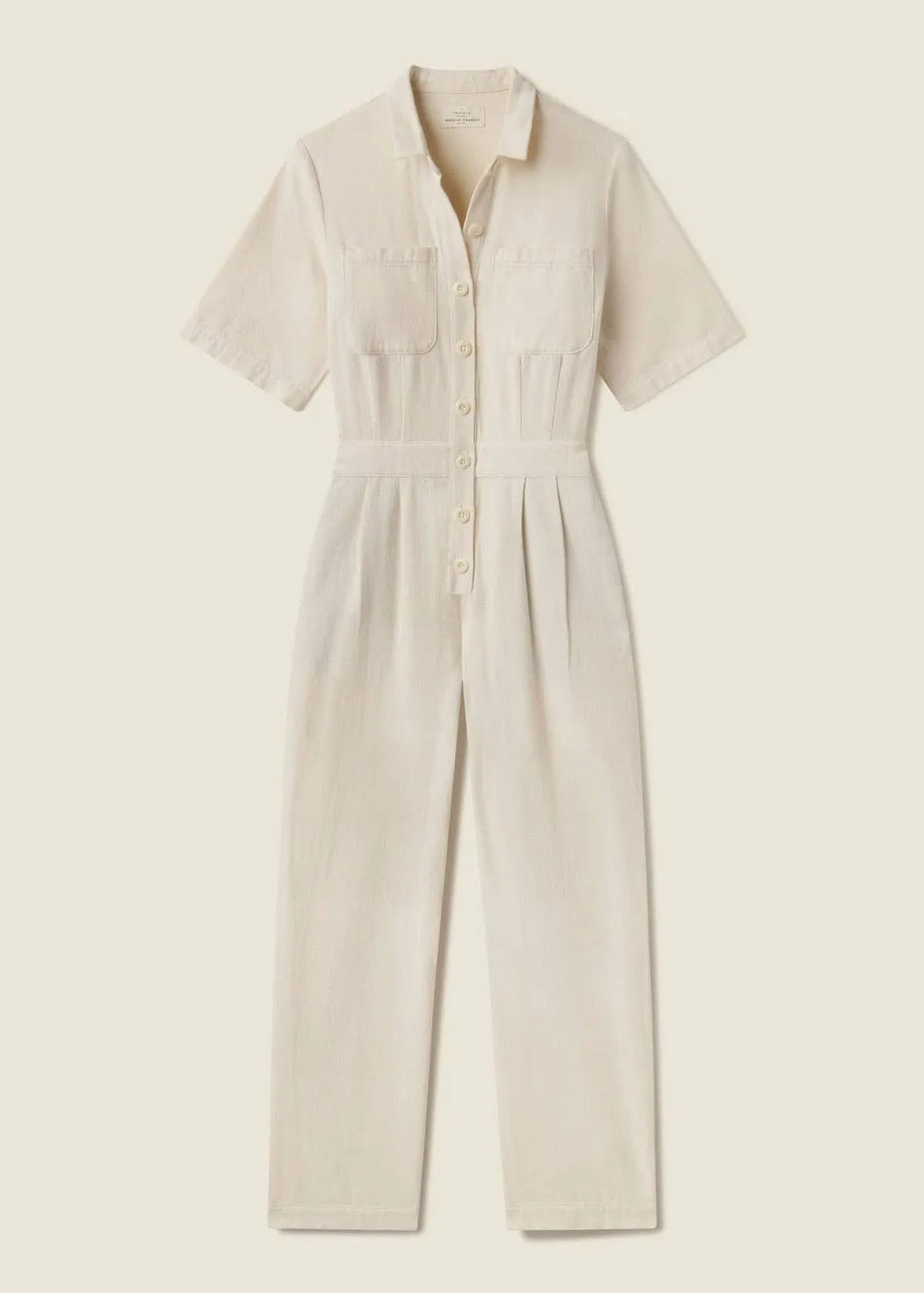 Trovata Audra Jumpsuit Ivory Twill