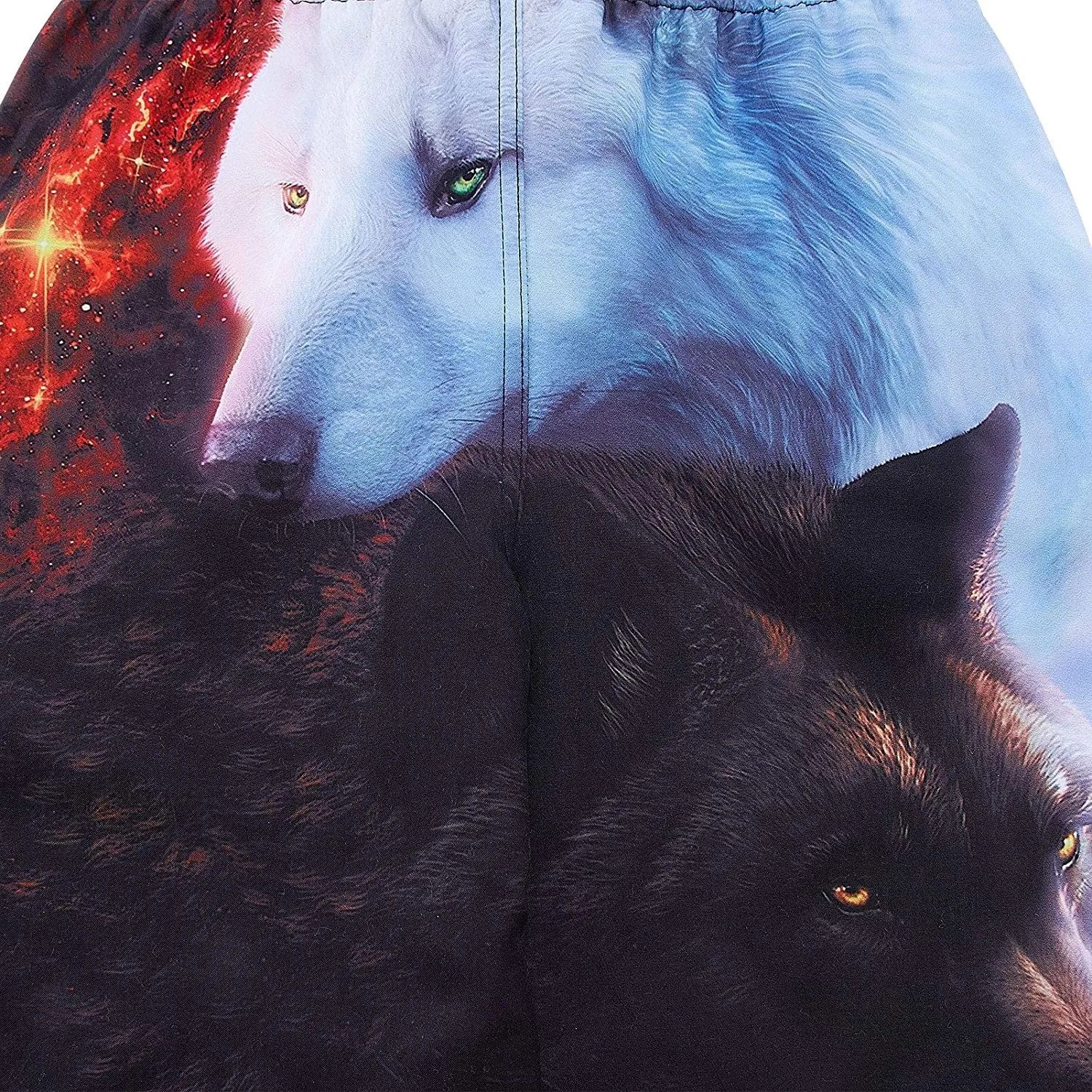 Yin Yang Wolf Funny Boy Swim Trunk