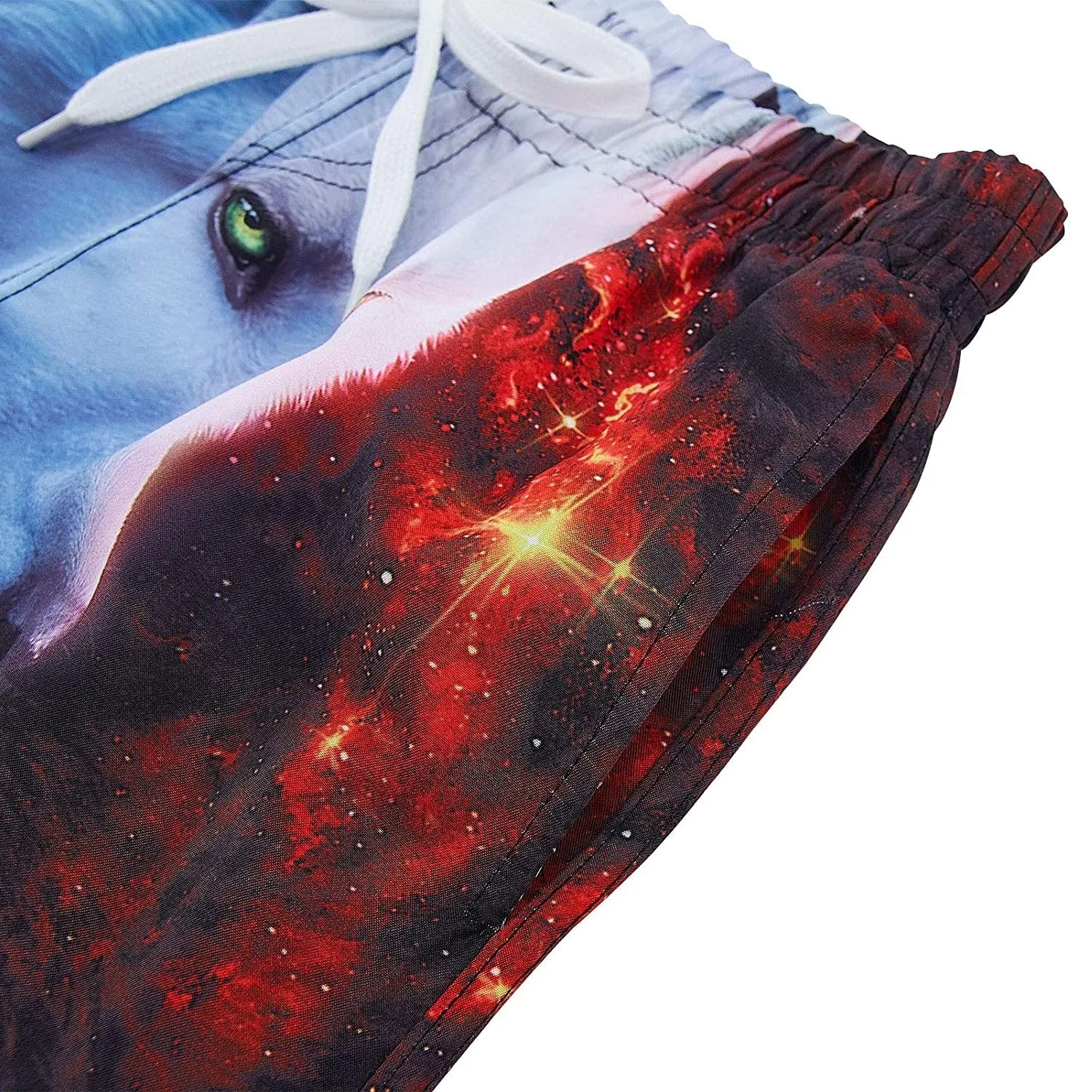 Yin Yang Wolf Funny Boy Swim Trunk