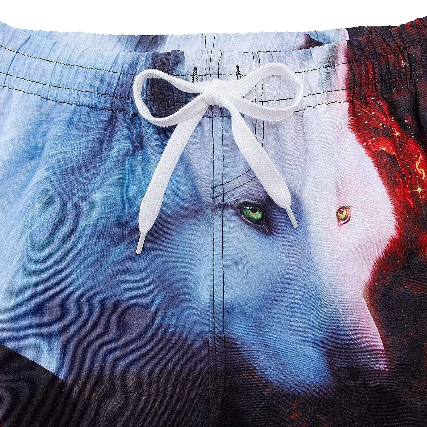Yin Yang Wolf Funny Boy Swim Trunk
